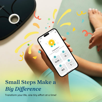 Etekcity Smart Rechargeable Scale for Body Weight, BMI, Fat, Muscle Mass, FSA&HSA Eligible, Digital Bathroom Scale with 13 Metrics, Secret Mode, Bluetooth Connect to Free Apps, Rainbow White