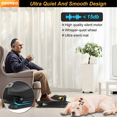 Under Desk Elliptical Machine, Electric Elliptical Exerciser for Senior, Quiet & Small Electric Seated Pedal Exerciser for Home with Display Monitor, Remote Control & 12 Adjustable Speeds