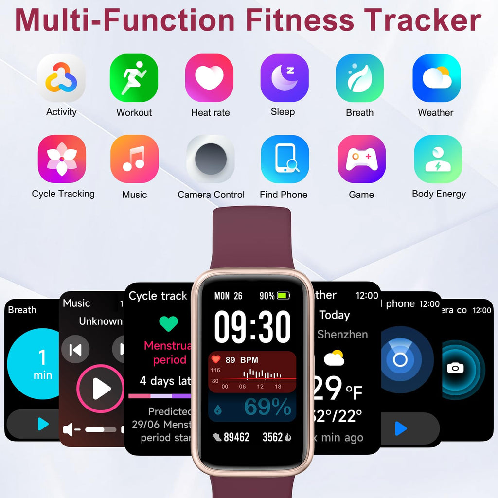 Fitness Tracker,Smart Watch with 24/7 Heart Rate Blood Oxygen Sleep Monitor,1.47" HD Touchsreen with Step & Calorie Counter 100+ Sport Modes Health Activity Trackers for Men and Women (Pink)