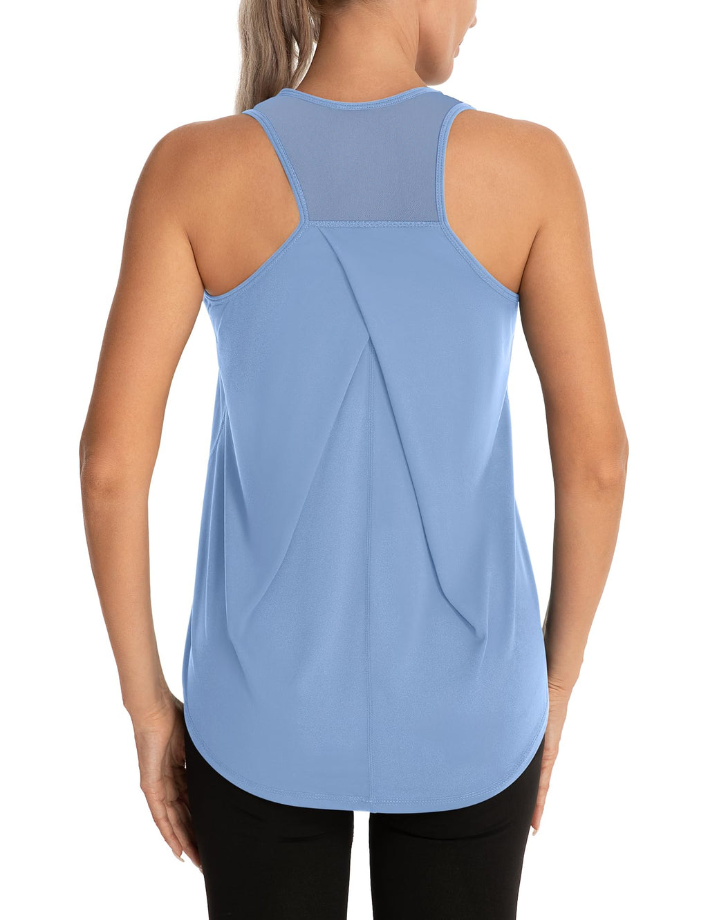 Aeuui Womens Workout Tops for Women Racerback Tank Tops Mesh Yoga Shirts Athletic Running Tank Tops Sleeveless Gym Clothes