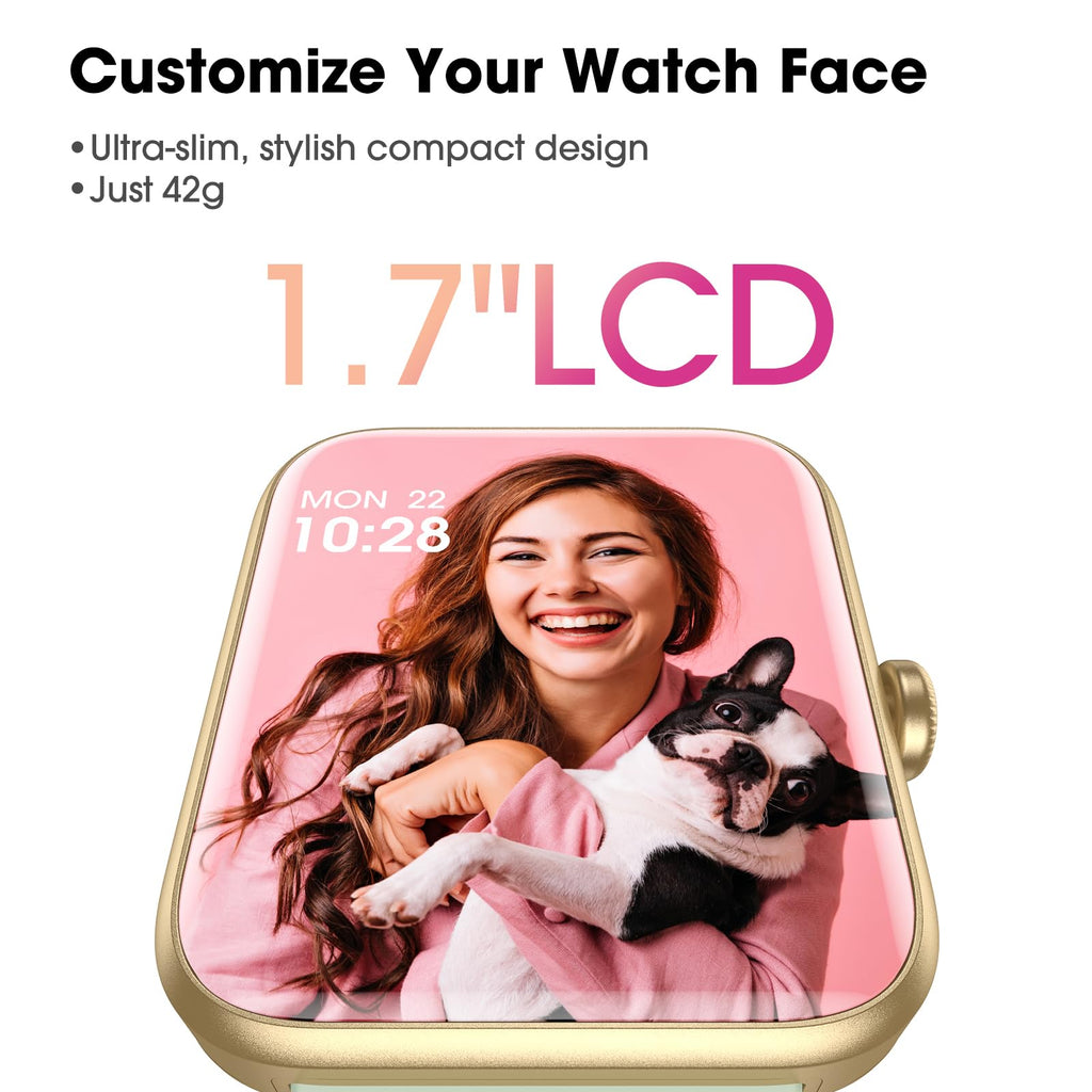 Smart Watch for Women Men, Fitness Tracker Watch with Heart Rate Monitor, Sleep, Blood Oxygen Tracker, 5ATM Waterproof Smartwatch Sports Watch Compatible with Android iOS Phones Step Calories Counter