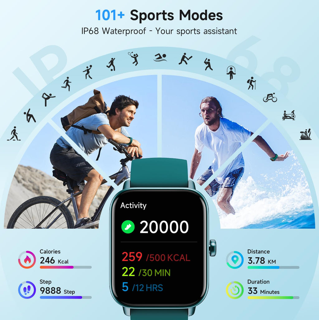 Smart Watch for Women Android & iPhone, Alexa Built-in, IP68 Waterproof Activity Fitness Tracker with Bluetooth Call (Answer/Make), 1.8" Smartwatch with Heart Rate/SpO2/Sleep Monitor, 100+ Sports Mode