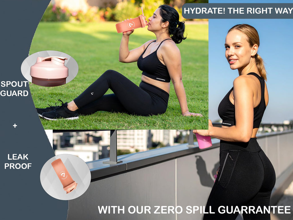 2 Pack 45 oz Protein Shaker Bottles with Wire Whisk – BPA-Free, Leak-Proof Shaker Cups for Protein Shakes & Smoothies – Large Plastic Mixer Bottle – Classic White & Cobalt Blue.