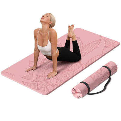 Large Yoga Mat-72’x36’x0.4’ Extra Width ＆ Thick,Comfortable,Non-Slip Exercise Mat-Works Great on All Floor for Stretching,Yoga Studio,Gym or Home Workouts