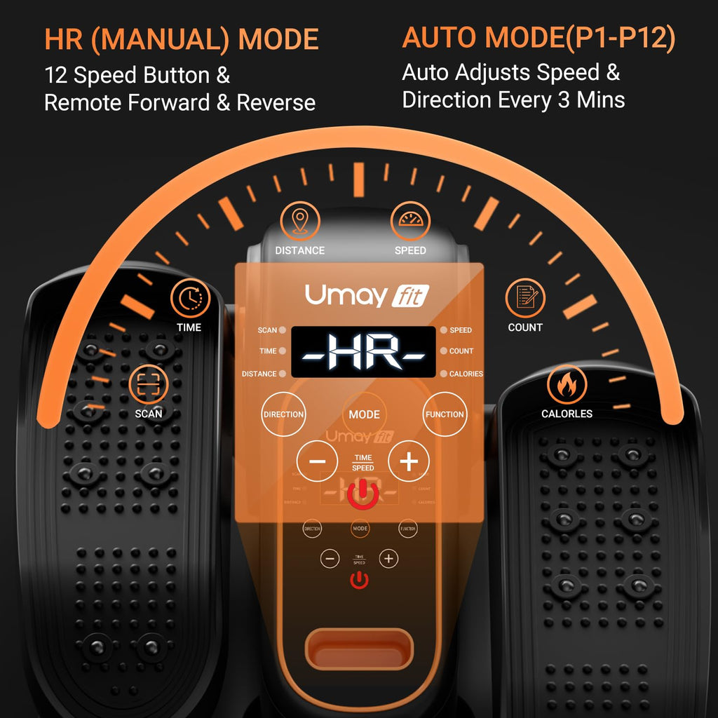 Under Desk Elliptical Machine, Electric Leg Exerciser for Seniors, Quiet & Portable Electric Seated Eclipse Exercise Training Machine with Remote, 12 Speeds & Mute Function, Manual & Auto Mode