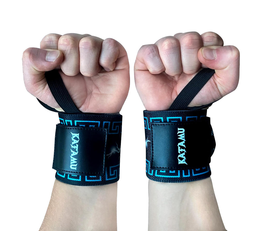 Katamu | Premium Wrist Straps | Wrist Support for Weighlifting, Powerlifting and Bodybuilding