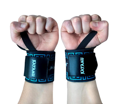 Katamu | Premium Wrist Straps | Wrist Support for Weighlifting, Powerlifting and Bodybuilding