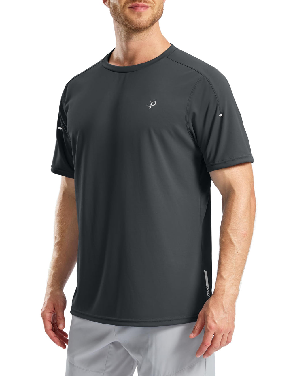 Pudolla Men's Workout Running T-Shirts Lightweight Quick Dry Athletic Gym Shirts for Men Short Sleeve Sport Tee Tops