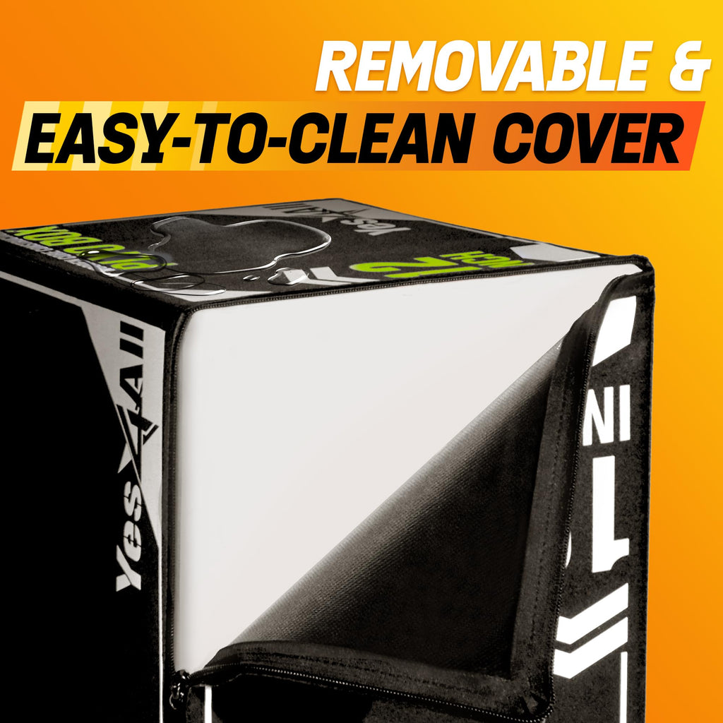 Yes4All 3-in-1 Soft-Padded Plyo Box With Wooden Core, Non-Slip Multi-Use Cushioned Plyometric Jump Box with Vinyl Cover for Jumping, Conditioning, Strength Training