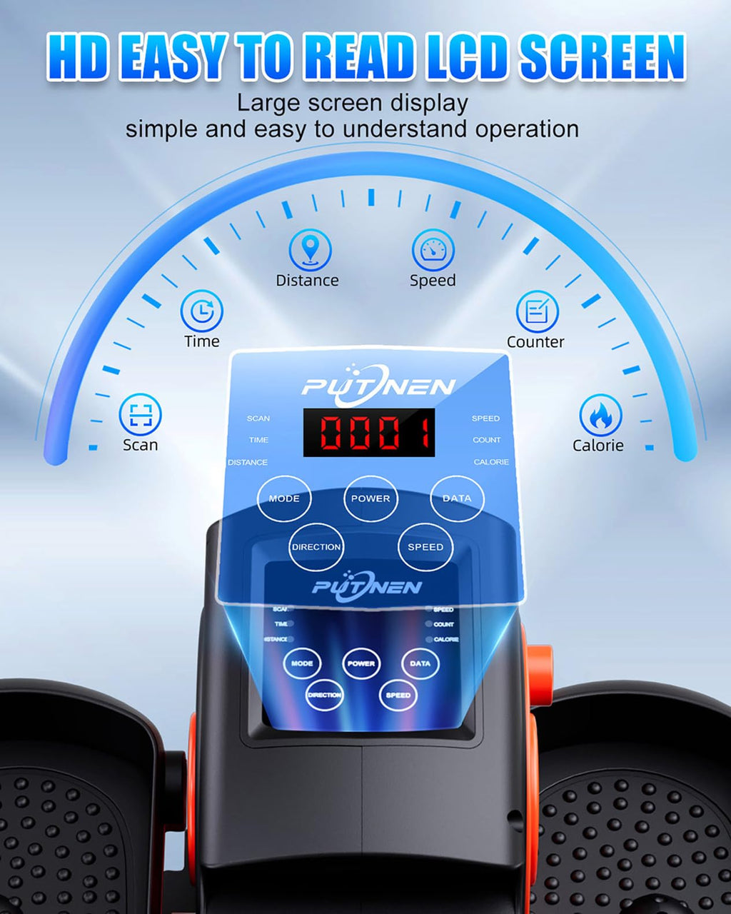 Under Desk Elliptical Machine, Electric Elliptical Leg Exerciser for Seniors with 12 Adjustable, Portable Quiet Elliptical Exercise Machine, Seated Pedal Exerciser with Remote Control