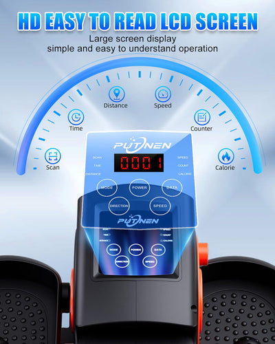 Under Desk Elliptical Machine, Electric Elliptical Leg Exerciser for Seniors with 12 Adjustable, Portable Quiet Elliptical Exercise Machine, Seated Pedal Exerciser with Remote Control