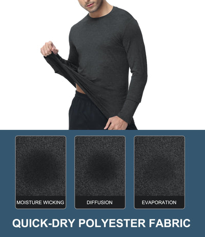 6 Pack Men Dry Fit Workout Long Sleeve Athletic Gym UPF 50+ SPF UV Sun Protection Quick Dry Lightweight Shirts