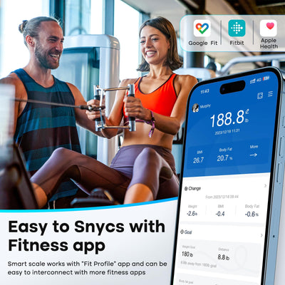 GE Smart Scale for Body Weight, BMI, Body Fat, Muscle Mass, Digital Bathroom Scales 500lbs for Bluetooth Weight Monitor 11.8" Large Platform Weighing Machine Health Analyzer with App