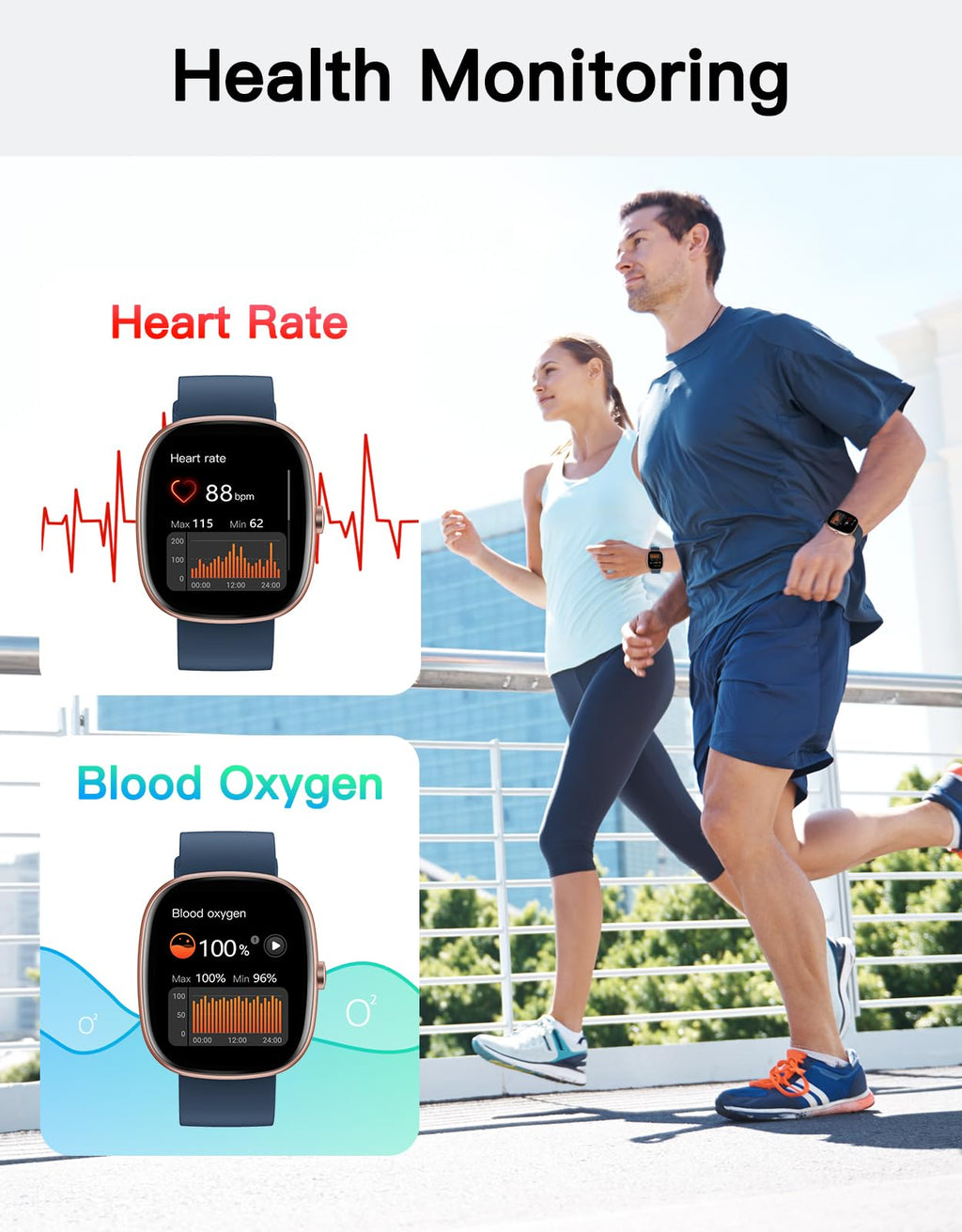 Fitness Tracker 2025 Ver. (Answer/Make Calls), 1.85" Smart Watch Fitness Watches for Women Men with 24/7 Heart Rate Blood Oxygen Monitor Sleep Tracker 100+ Sport Modes IP68 Waterproof (Pink)