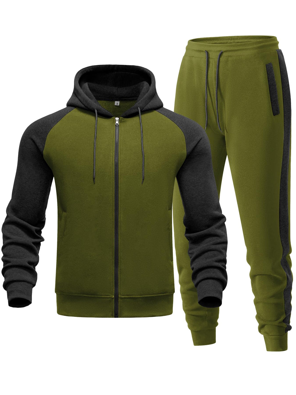 Men's Tracksuit 2 Pieces Set Zip Up Hoodie Sweatsuits Athletic Jogging Suit Set Casual Outfit with Pockets