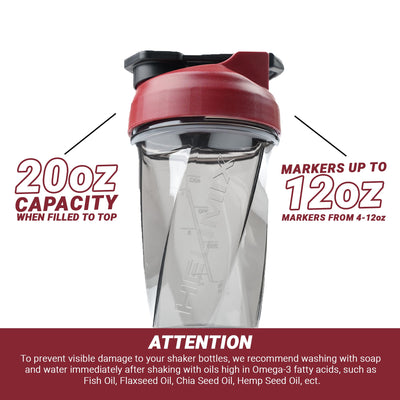 HELIMIX 2.0 Vortex Blender Shaker Bottle Holds upto 28oz | No Blending Ball or Whisk | USA Made | Portable Pre Workout Whey Protein Drink Shaker Cup | Mixes Cocktails Smoothies Shakes | Top Rack Safe