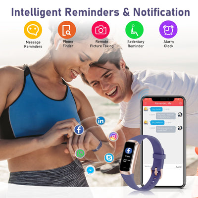 Fitness Tracker with 24/7 Heart Rate, Blood Oxygen Blood Pressure Sleep Monitor, Activity Trackers 5 ATM Waterproof,Step Calorie Counter Pedometer Health Smart Watch for Women Men Bordeaux