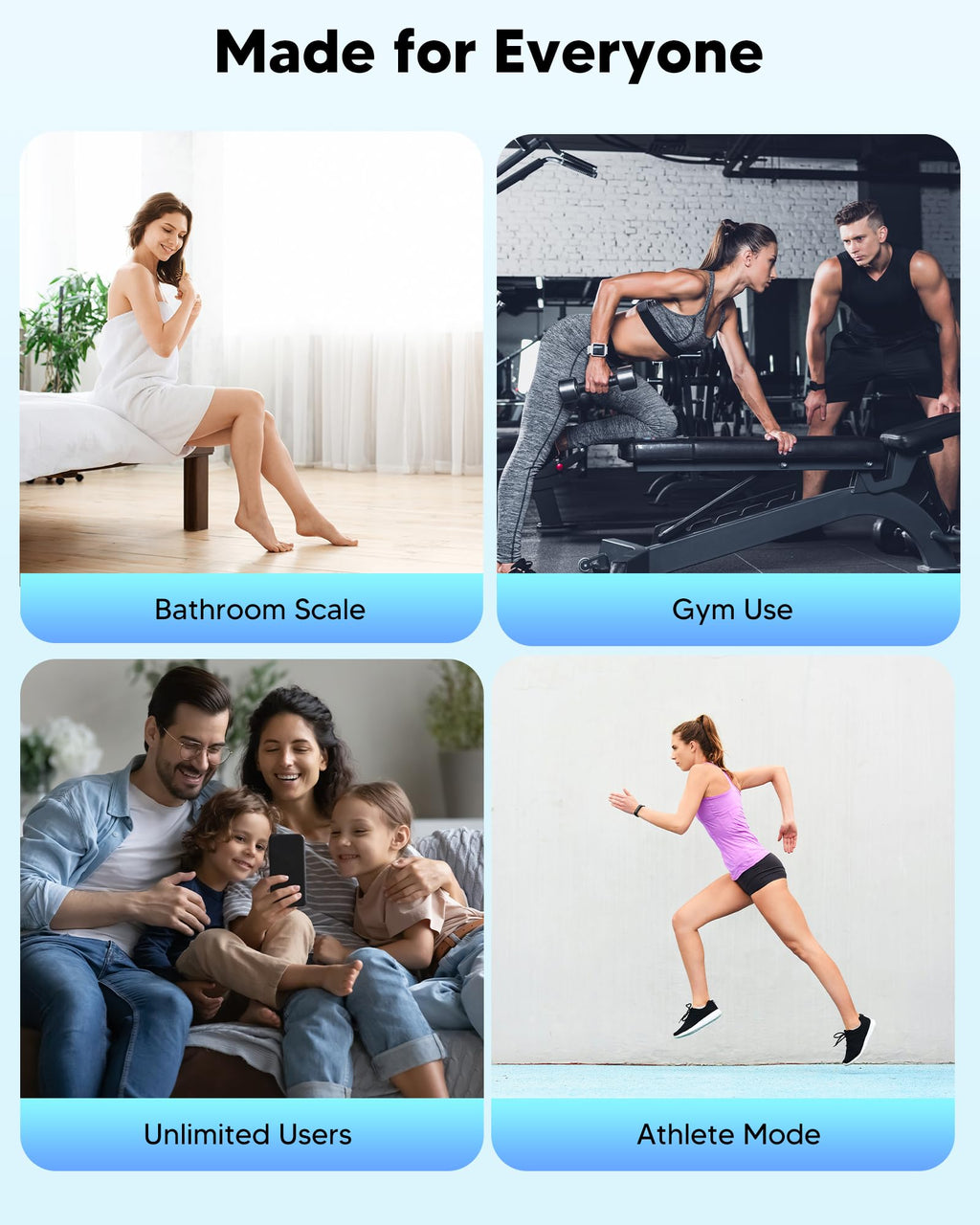 Arboleaf Smart Scale with BMI, Body Fat, Muscle Mass, 14 Composition Metrics, Large LED Display, Digital Bathroom Scale for Weight, Accurate Weighing Machine, App Sync, 500lbs, 11.8"