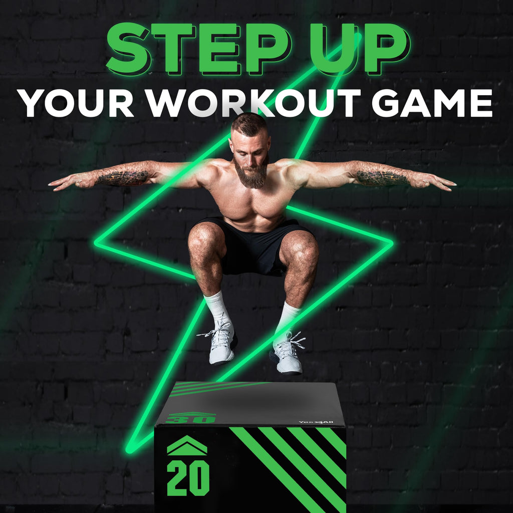 Yes4All 3 in 1 Foam Plyometric Jump Box for Training & Conditioning - Plyo Jump Box for Fitness Workout Exercise