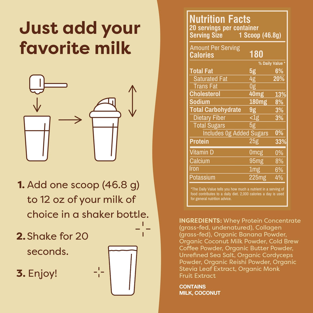 FlavCity Grass Fed Whey Chocolate Protein Powder - Chocolate Peanut Butter - 25g Protein & 10g Collagen - Made with Organic Cocoa & Coconut Milk - Gluten Free & No Added Sugars (20 Servings)