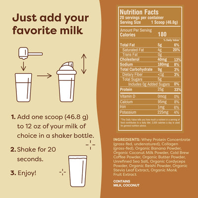 FlavCity Grass Fed Whey Chocolate Protein Powder - Chocolate Peanut Butter - 25g Protein & 10g Collagen - Made with Organic Cocoa & Coconut Milk - Gluten Free & No Added Sugars (20 Servings)