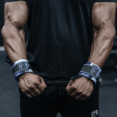 Heavy Duty Premium Wrist Wraps, More Elasticity, Reinforced Stitching, Extra Wide Strap, Strong Thumb Loop, Larry Wheels Weightlifting Wraps