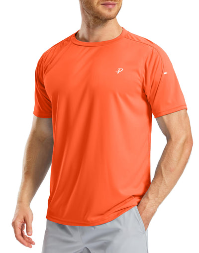 Pudolla Men's Workout Running T-Shirts Lightweight Quick Dry Athletic Gym Shirts for Men Short Sleeve Sport Tee Tops