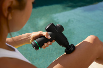 Hyperice Hypervolt Go 2 - Black - Featuring Quiet Glide Technology - Handheld Percussion Massage Gun - 3 Speeds, 2 Interchangeable Heads - Helps Relieve Sore Muscles and Stiffness - FSA-HSA Eligible