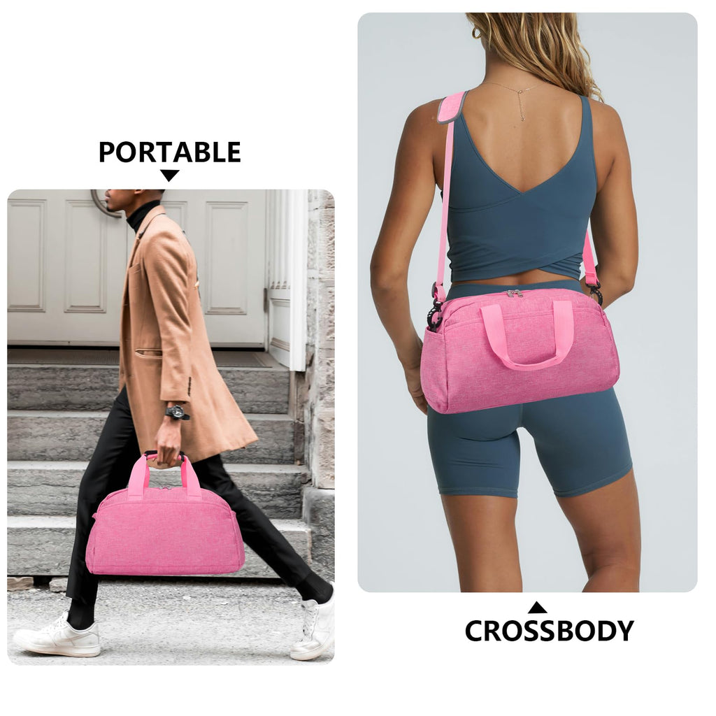 14 inch Small Gym Bag for Women & Men, Mini Duffel Bag for Travel Sports Lightweight Carry On Bag (Light Green)