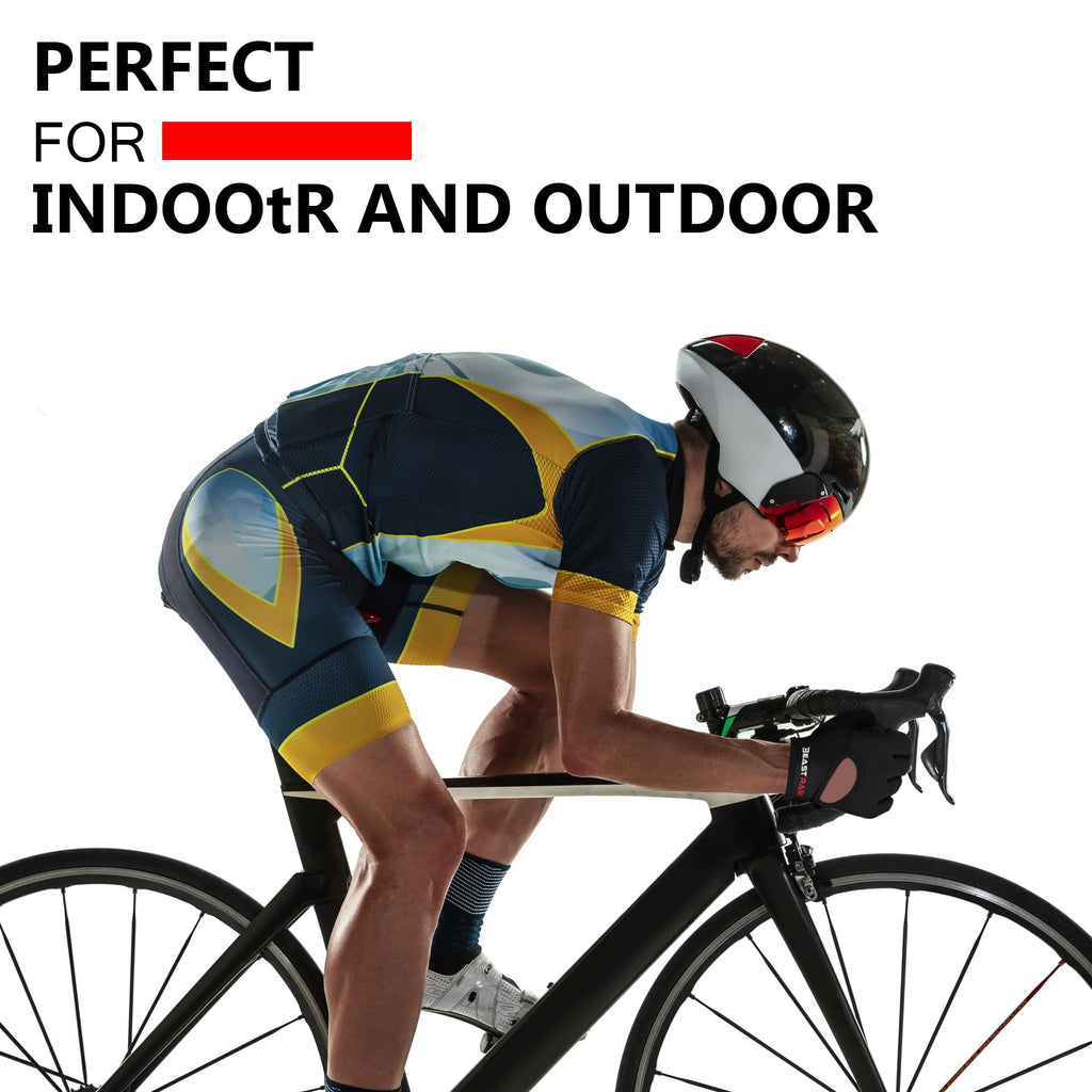 BEAST RAGE Workout Gloves for Men & Women - Fingerless Gym Gloves with Palm Protection, Breathable & Lightweight for Weightlifting, Cycling & Pull Up