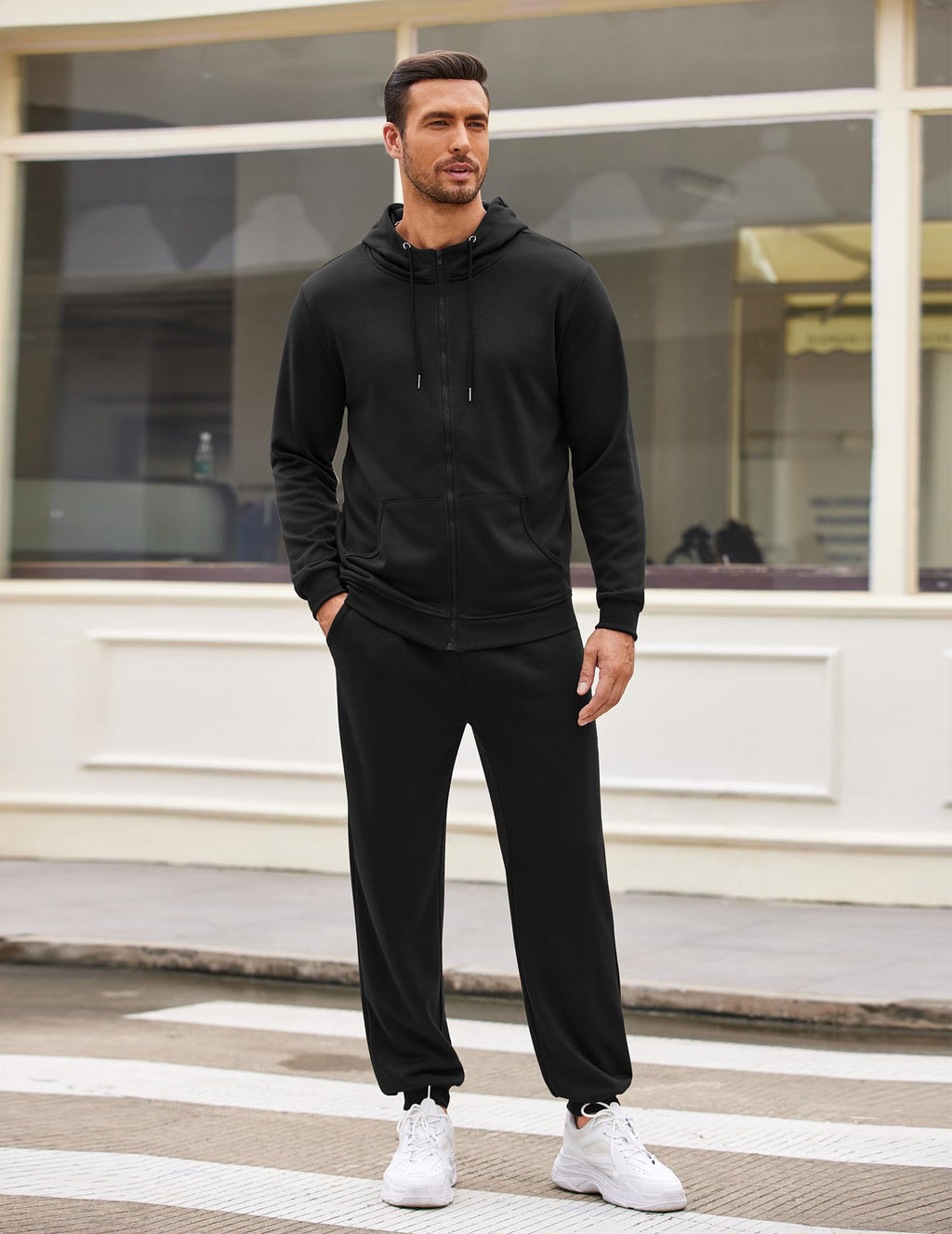 COOFANDY Sweatsuits for Men 2 Piece tracksuit Sets Full Zip Hoodie Sweatpants for Men Casual Sports Jogging Suits S-4XL