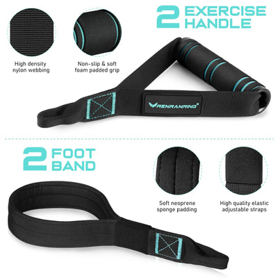 Pilates Bar Kit with Resistance Bands, Multifunctional Pilates Bar for Women & Men with Heavy-Duty Metal Adjustment Buckle, Pilates Home Equipment for Full BodyWorkouts