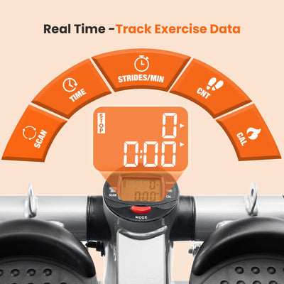 Sweetcrispy Mini Stair Steppers with Resistance Bands for Exercise at Home, Portable Exercise Twist Stepper Machine for Full Body Workout, 300LBS Capacity