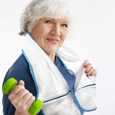 Sports Towel - 2 Zipper Pockets Hold Belongings Safe While You Exercise, at The Gym. Play Pickleball, Tennis, Golf.100% Cotton Ring Spun Loops Super Soft and Absorbent (Mint)