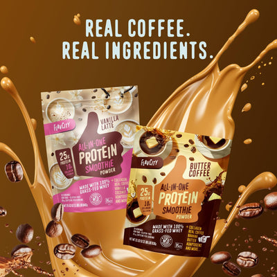 FlavCity Grass Fed Whey Chocolate Protein Powder - Chocolate Peanut Butter - 25g Protein & 10g Collagen - Made with Organic Cocoa & Coconut Milk - Gluten Free & No Added Sugars (20 Servings)