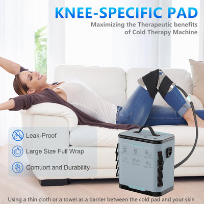 Cold Therapy Machine with Programmable Timer, Portable Ice Machine for Knee After Surgery, Knee Replacement Recovery System for Pain Relief with Compression Pad