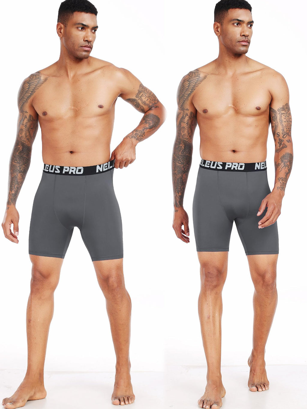 NELEUS 3 or 6 Pack Compression Shorts for Men Spandex Sport Shorts Running Athletic Workout Performance Baselayer Underwear