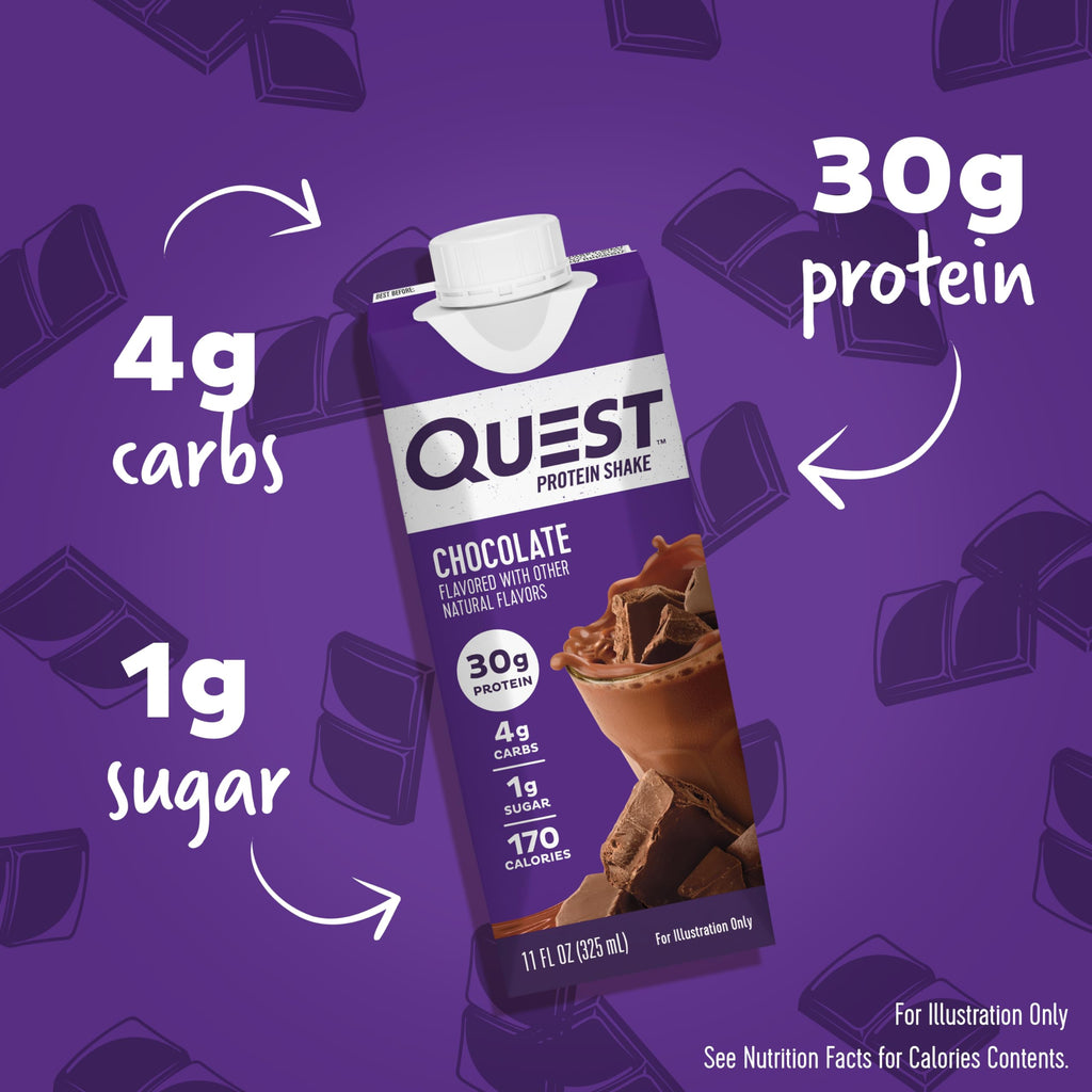 Quest Nutrition Ready to Drink Salted Caramel Protein Shake, 30g Protein, 3g Net Carbs, Gluten Free, Keto Friendly, 11 fl.oz 4 Count(Pack of 3)