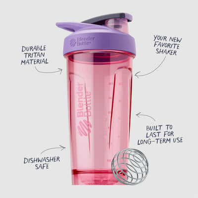 BlenderBottle Strada Tritan Shaker Bottle with Locking Lid, 28-Ounce, White