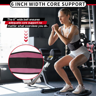 RitFit Weight Lifting Belt - Great for Squats, Lunges, Deadlift, Thrusters - Men and Women - 6 Inch Black/Camouflage