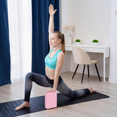 Yoga Blocks 2 Pack, EVA Foam Yoga Block Supportive, Non-Slip Exercise Blocks, Yoga Accessories for Pilates, Meditation, Balance, Stretching and Deep Poses