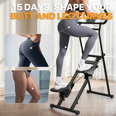 MACYO Stair Stepper for Home Workout - Full-Size Foot Pedals with Tablet Holder, Foldable Stepping Climbers, Easy Assembly, Compact Design for Cardio & Leg Training