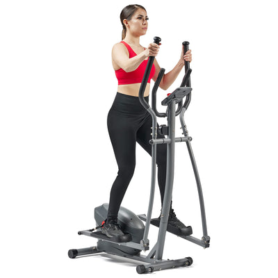Sunny Health & Fitness Smart 2-in-1 Upright Elliptical Full-Body Exerciser, Home Cross-Training Arm/Leg Cardio Workout Machine, Optional Free SunnyFit App Bluetooth Link or Electro-Magnetic Resistance