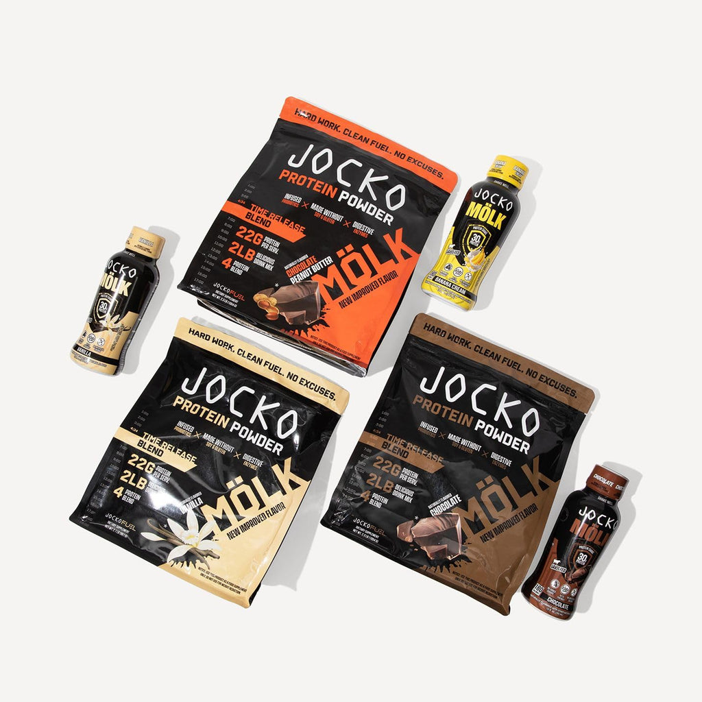 Jocko Mölk 30g Grass Fed Protein Shakes – No Added Sugar Protein Drinks KETO Friendly - Ready to Drink 12 FL Oz (Pack of 12) Banana Cream