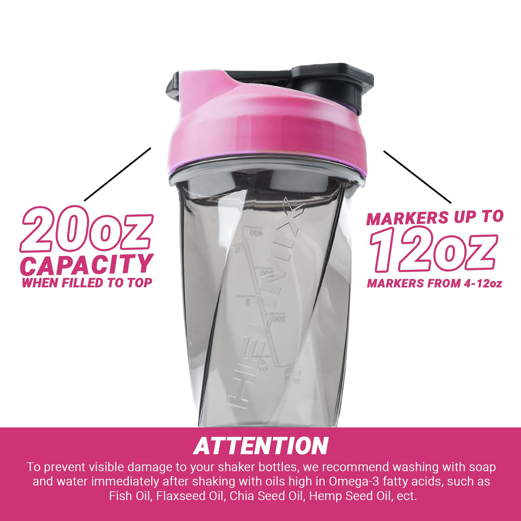 HELIMIX 2.0 Vortex Blender Shaker Bottle Holds upto 28oz | No Blending Ball or Whisk | USA Made | Portable Pre Workout Whey Protein Drink Shaker Cup | Mixes Cocktails Smoothies Shakes | Top Rack Safe
