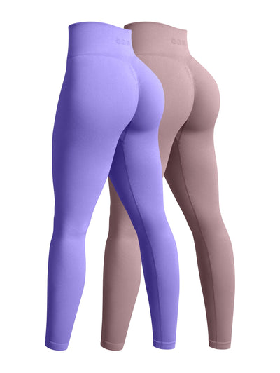 OQQ Women's 2 Piece Yoga Legging Seamless Workout High Waist Butt Liftings Athletic Leggings
