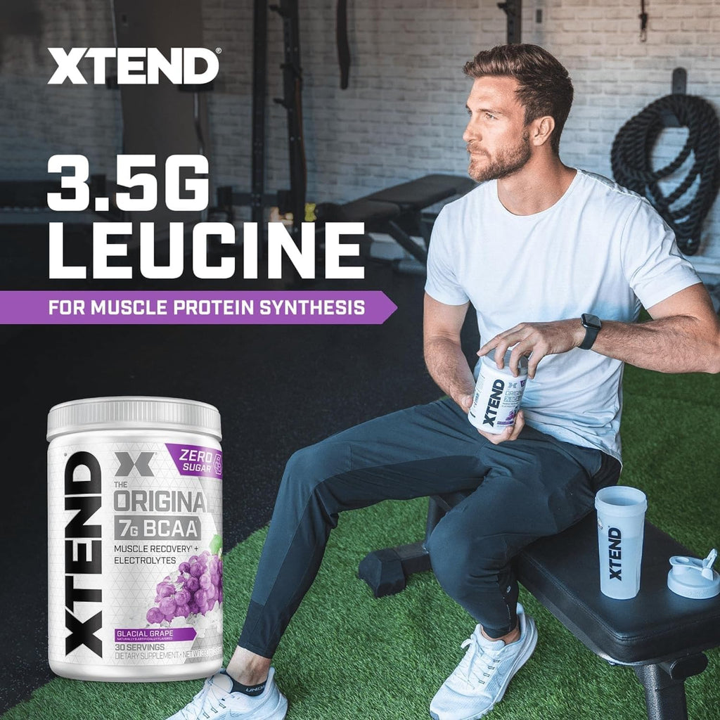 Xtend Original BCAA Powder 7g BCAA and 2.5g L-Glutamine, Sugar Free Post Workout Muscle Recovery Drink with Amino Acids for Men & Women, 30 Servings