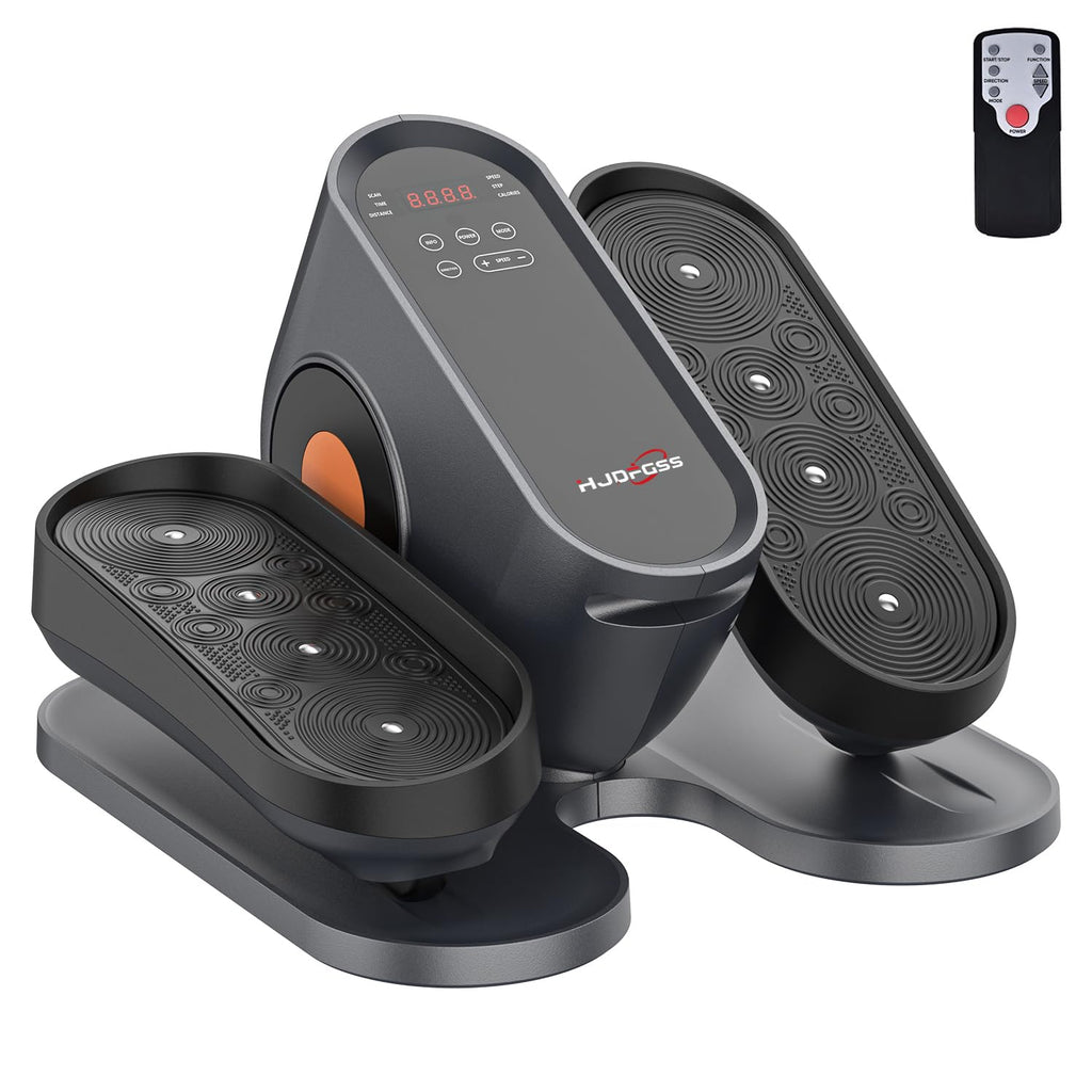 Under Desk Elliptical Machine, Electric Elliptical Leg Exerciser for Seniors with 12 Adjustable, Portable Quiet Elliptical Exercise Machine, Seated Pedal Exerciser with Remote Control