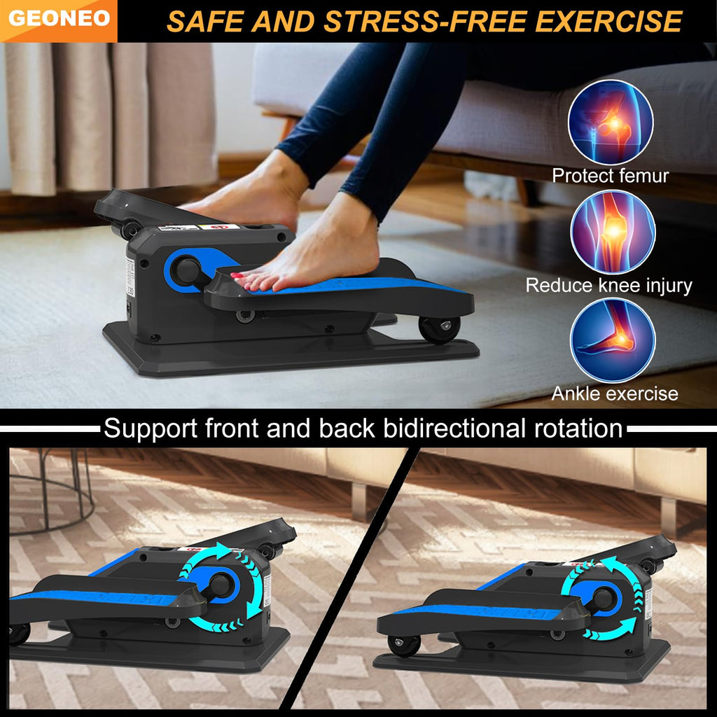 Under Desk Elliptical Machine, Electric Elliptical Exerciser for Senior, Quiet & Small Electric Seated Pedal Exerciser for Home with Display Monitor, Remote Control & 12 Adjustable Speeds