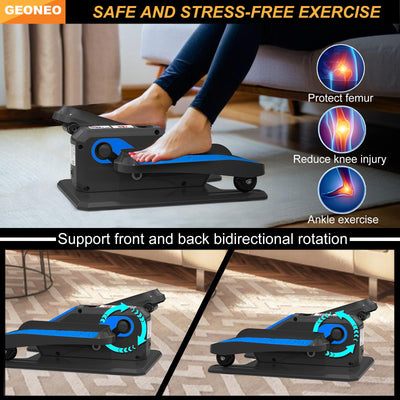 Under Desk Elliptical Machine, Electric Elliptical Exerciser for Senior, Quiet & Small Electric Seated Pedal Exerciser for Home with Display Monitor, Remote Control & 12 Adjustable Speeds